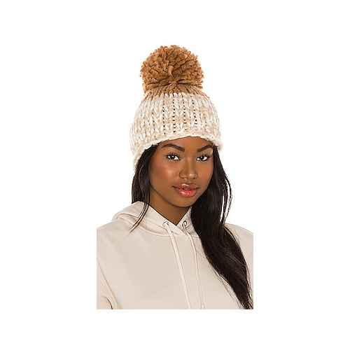 Шапка бини cozy up color block pom - Free People ACCFP1542