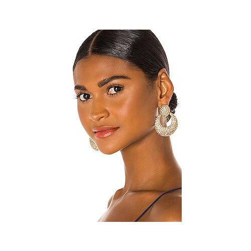 Серьги miranda - Jennifer Behr 50RB51-CRYSTAL-ANTIQUE-GOLD