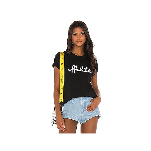 Футболка с рисунком script - OFF-WHITE OWAA049E20JER0071001
