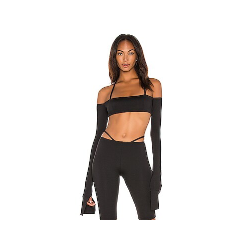 Топ - LaQuan Smith OFF THE SHOULDER CROP TOP