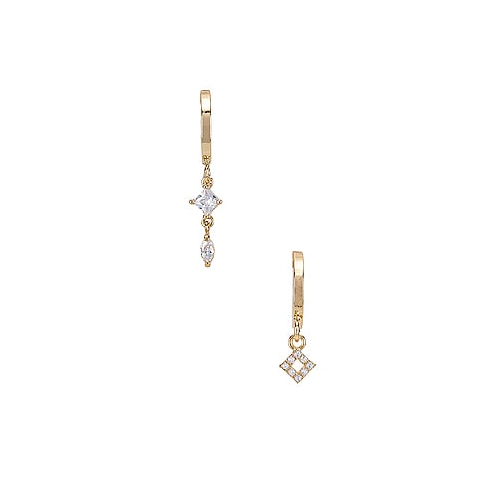 Серьги-кольца starlight mismatched mini - Natalie B Jewelry E92