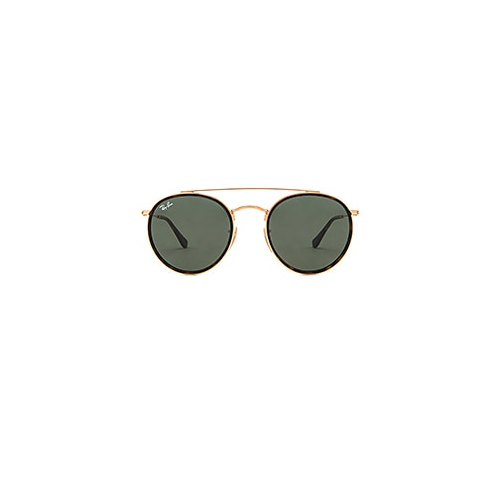 Круглые солнцезащитные очки с двойной перемычкой - Ray-Ban 0RB3647N 001 51-22