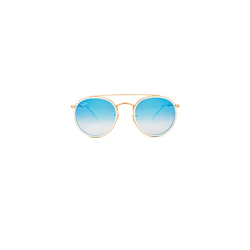 Солнцезащитные очки round double bridge - Ray-Ban 0RB3647N 001/4O 51-22