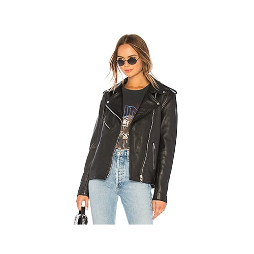 Кожаная куртка - Understated Leather OVERSIZED MOTO JACKET