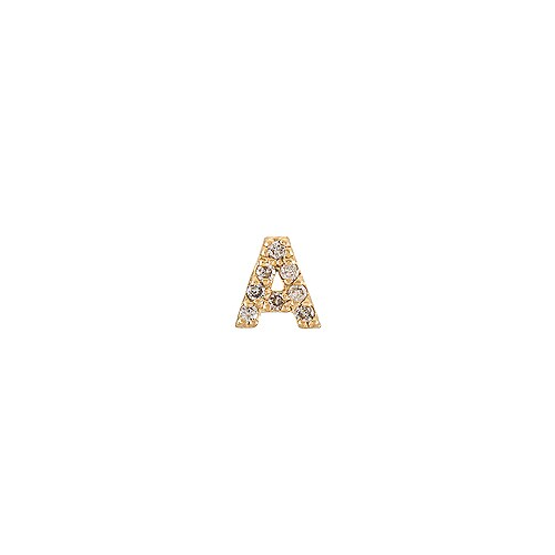 Серьги - Zoe Lev DIAMOND INITIAL STUD