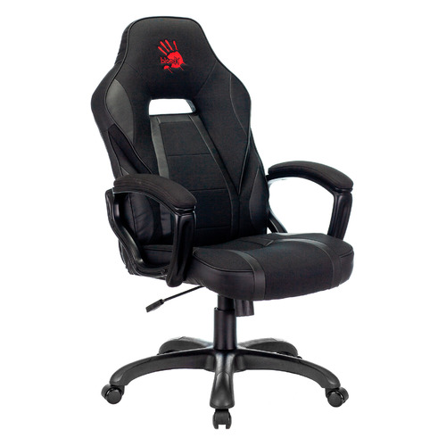 Кресло игровое A4TECH Bloody GC-370, на колесиках, ткань дышащая, черный
