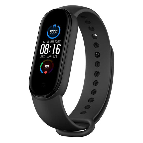 Фитнес-трекер Xiaomi Mi Band 5 XMSH10HM, 1.1", черный / черный [bhr4215gl]