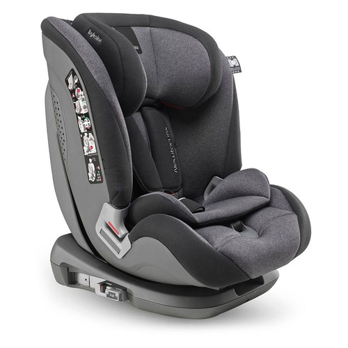 Автокресло детское Inglesina Newton, 1/2/3, черный/серый [av95k6blk]