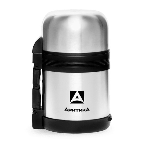 Термос АРКТИКА 201-600, 0.6л, серебристый/ черный [201-600/sil]