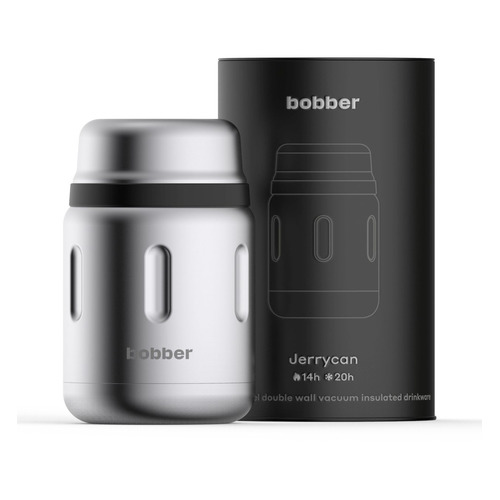 Термос BOBBER Jerrycan-700, 0.7л, стальной/ черный [jerrycan-700/matte]