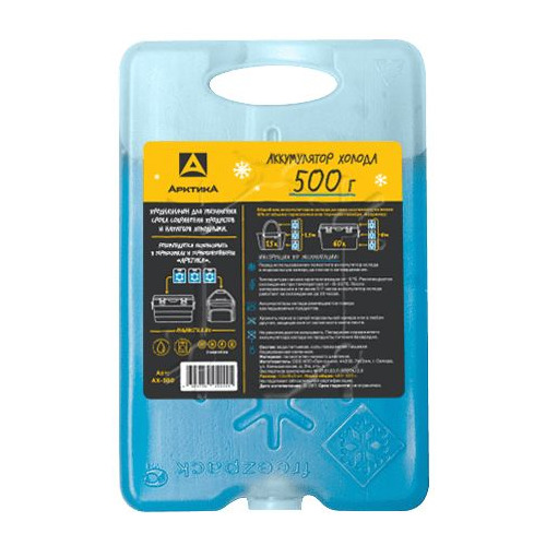 Аккумулятор холода АРКТИКА АХ-500, 0.5л, голубой, 1шт
