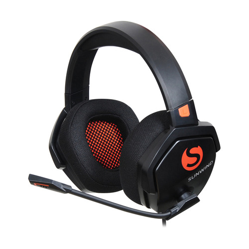 Гарнитура игровая SUNWIND SW-HS700G, для компьютера, мониторные, черный [1407661]