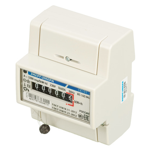 Счетчик электроэнергии ЭНЕРГОМЕРА СЕ 101 R5 145 М6, 1-фазный, однотарифный, 5(60)A [101001003007791]