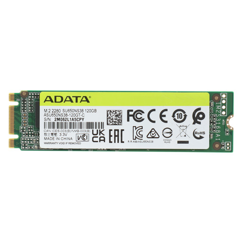 SSD накопитель A-Data Ultimate SU650 ASU650NS38-120GT-C 120ГБ, M.2 2280, SATA III