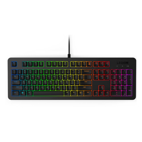 Клавиатура Lenovo Legion K300, USB, c подставкой для запястий, красный [gy40y57709]