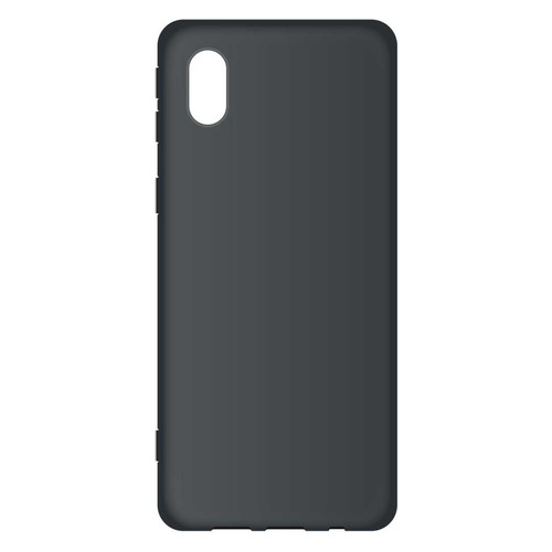 Чехол (клип-кейс) BORASCO Silicone case, для Samsung Galaxy A01 Core, черный (матовый) [39204]