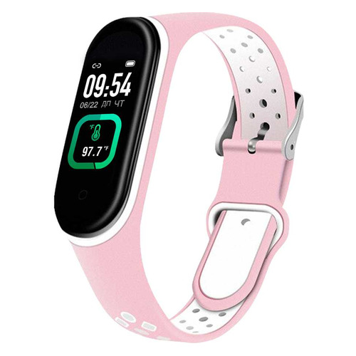 Фитнес-трекер Smarterra FitMaster Ton, 0.96", черный / розовый/белый [smft-t04]