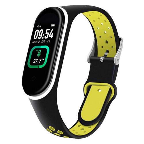 Фитнес-трекер Smarterra FitMaster Ton, 0.96", черный / черный/желтый [smft-t06]