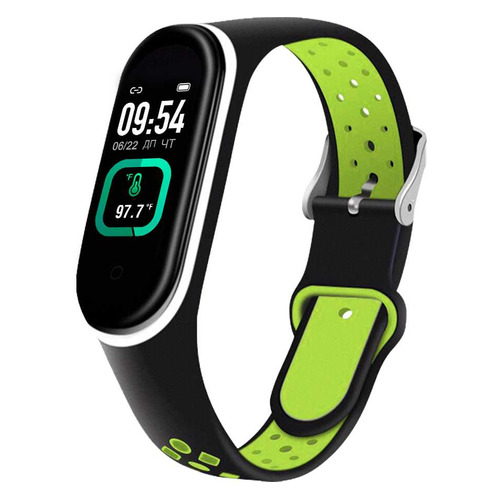 Фитнес-трекер Smarterra FitMaster Ton, 0.96", черный / черный/зеленый [smft-t02]