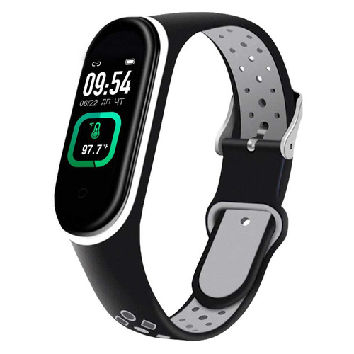 Фитнес-трекер Smarterra FitMaster Ton, 0.96", черный / черный/серый [smft-t01]