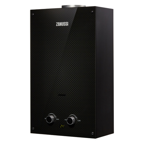 Водонагреватель проточный Zanussi GWH 10 Fonte Glass Carbon, газовый [нс-1194436]