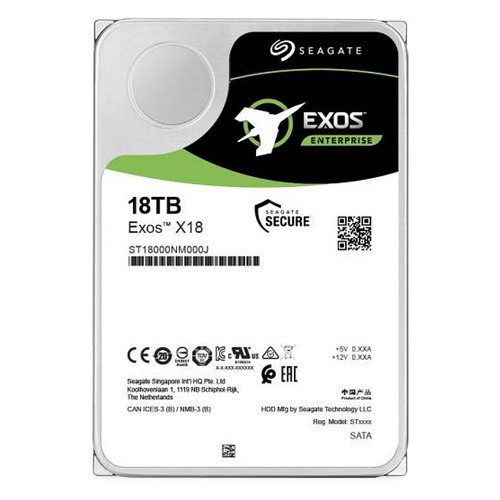 Жесткий диск Seagate Exos X18 ST18000NM000J, 18ТБ, HDD, SATA III, 3.5"