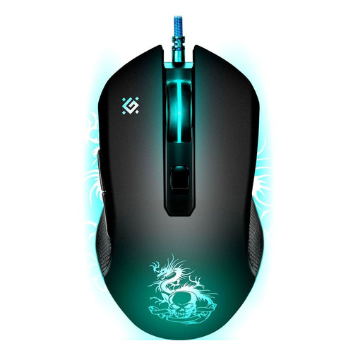 Мышь Defender Sky Dragon GM-090L, игровая, оптическая, проводная, USB, черный [52090]