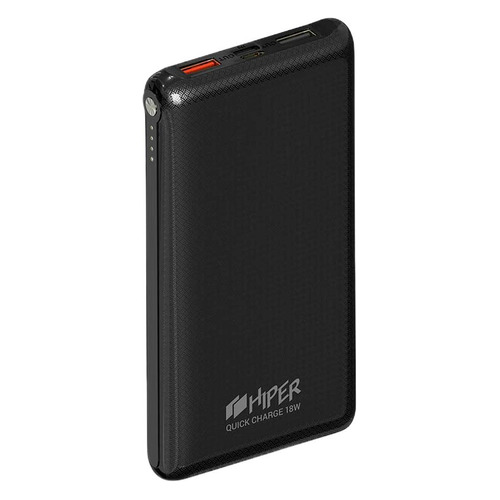 Внешний аккумулятор (Power Bank) HIPER Quick 10000, 10000мAч, черный [quick 10000 black]