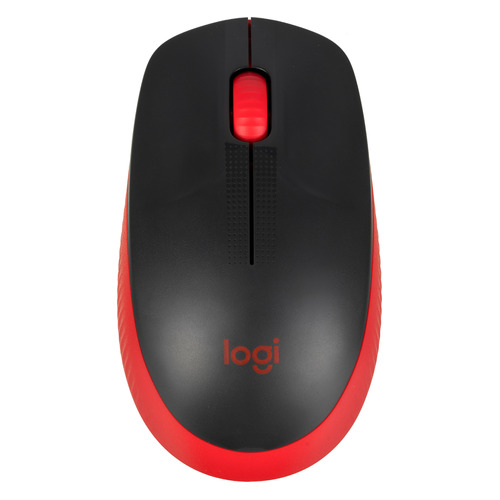 Мышь Logitech M190, оптическая, беспроводная, USB, красный и черный [910-005908]