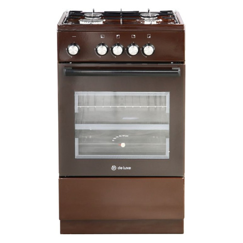 Газовая плита DE LUXE 5040.48г (щ)-014, газовая духовка, без крышки, эмаль, коричневый