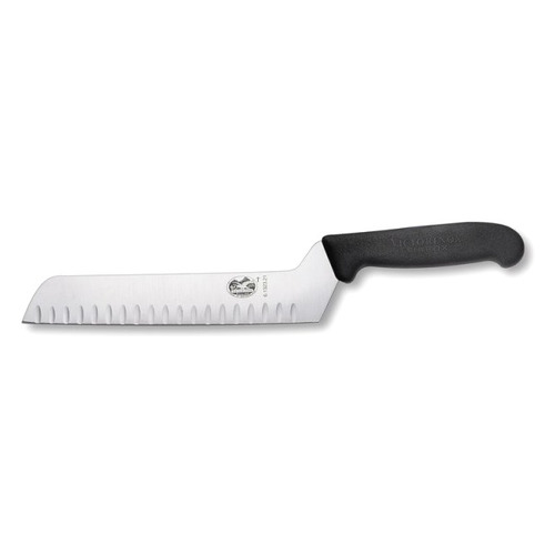 Нож кухонный Victorinox Fibrox, 210мм, заточка прямая, стальной, черный [6.1323.21]