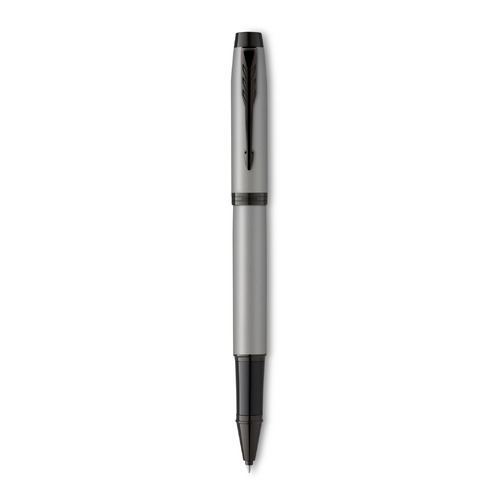 Ручка роллерн. Parker IM Achromatic T317 (2127751) серый мат. F черные подар.кор