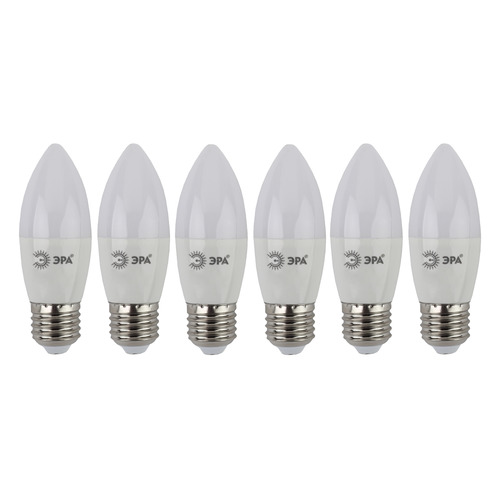 Упаковка ламп LED Эра E27, свеча, 10Вт, 4000К, белый нейтральный, ECO LED B35-10W-840-E27, 5 шт. [б0032965]
