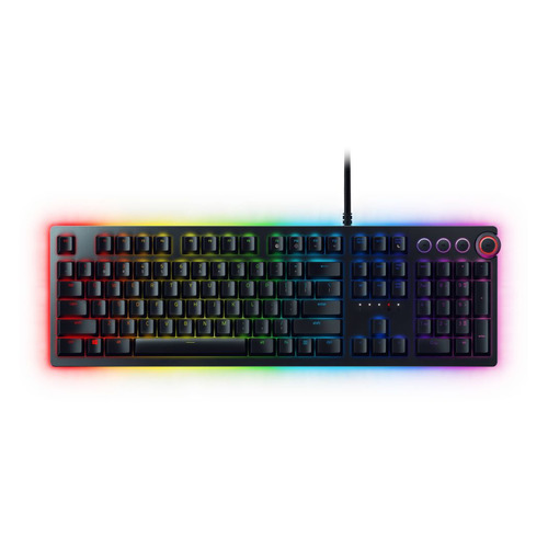 Клавиатура Razer Huntsman Elite, USB, c подставкой для запястий, без русского алфавита, черный [rz03-01870700-r3r1]