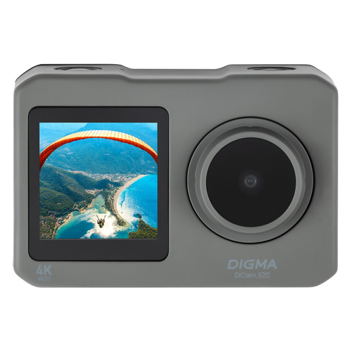 Экшн-камера Digma DiCam 520 4K, WiFi, серый [dc520]