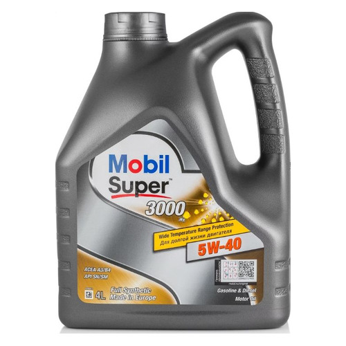 Моторное масло MOBIL Super 3000 X1 5W-40 4л. синтетическое [152566]