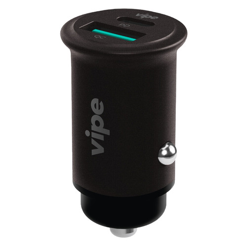 Автомобильное зарядное устройство Vipe, USB + USB type-C, 3A, серый [vpcchmet30wbrn]