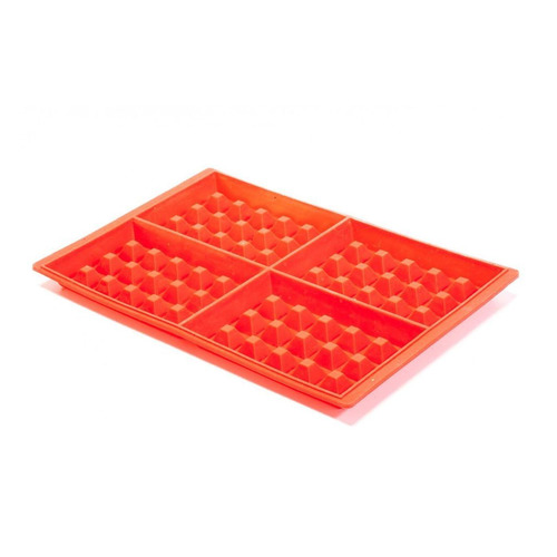 Форма для выпечки BRADEX Венские Вафли, прямоугольная, 28x18.5x1.5см, силикон, красный [tk 0212]