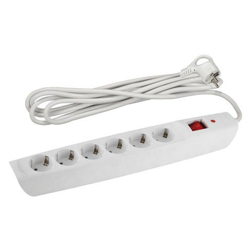 Сетевой фильтр Эра SFX-6es-4m-W, 4м, белый [б0044025]