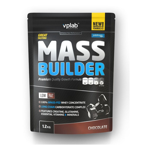 Гейнер VPLAB Mass Builder, порошок, 1.2кг, шоколад [vp54520]