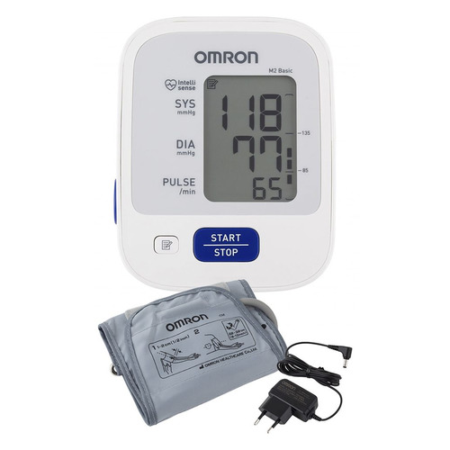 Тонометр автоматический OMRON M2 Basic (HEM-7121-ARU) с адаптером, (с адаптером питания), 22-32см