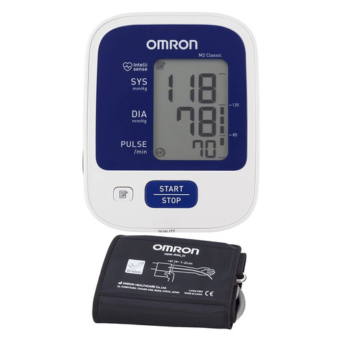 Тонометр автоматический OMRON M2 Classic (HEM-7122-LRU), (без адаптера питания), 22-42см