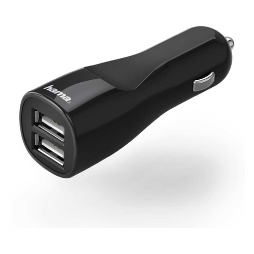 Автомобильное зарядное устройство HAMA H-173609, 2xUSB, 2.4A, черный [00173609]
