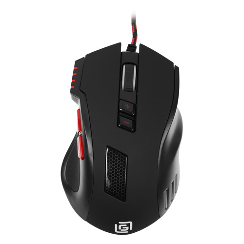 Мышь Oklick 806G, игровая, оптическая, проводная, USB, черный и красный [1431646]