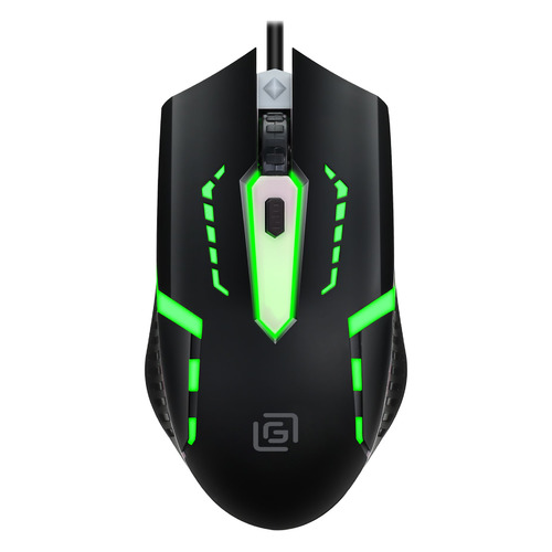 Мышь Oklick 398G, игровая, оптическая, проводная, USB, черный [1431665]