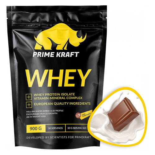 Протеин PRIME KRAFT Whey, порошок, 900гр, молочный шоколад [яб027776]