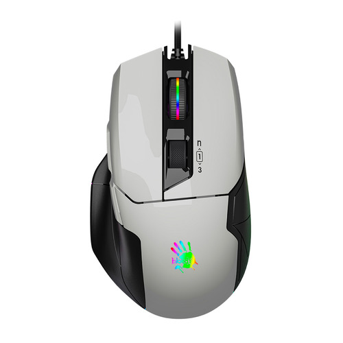 Мышь A4TECH Bloody W70 Max, игровая, оптическая, проводная, USB, белый и черный [w70 max ( panda white)]
