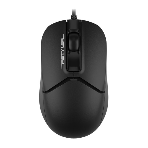 Мышь A4TECH Fstyler FM12, оптическая, проводная, USB, черный [fm12 black]