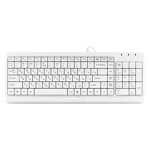Клавиатура A4TECH Fstyler FK15, USB, белый