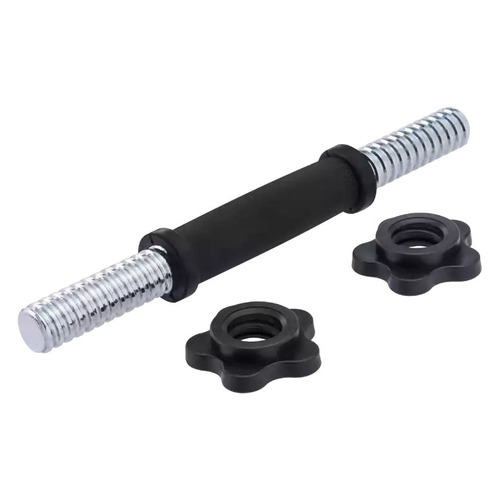 Гриф гантельный STARFIT BB-105, прямой, замки в комплекте, черный [ут-00007153]